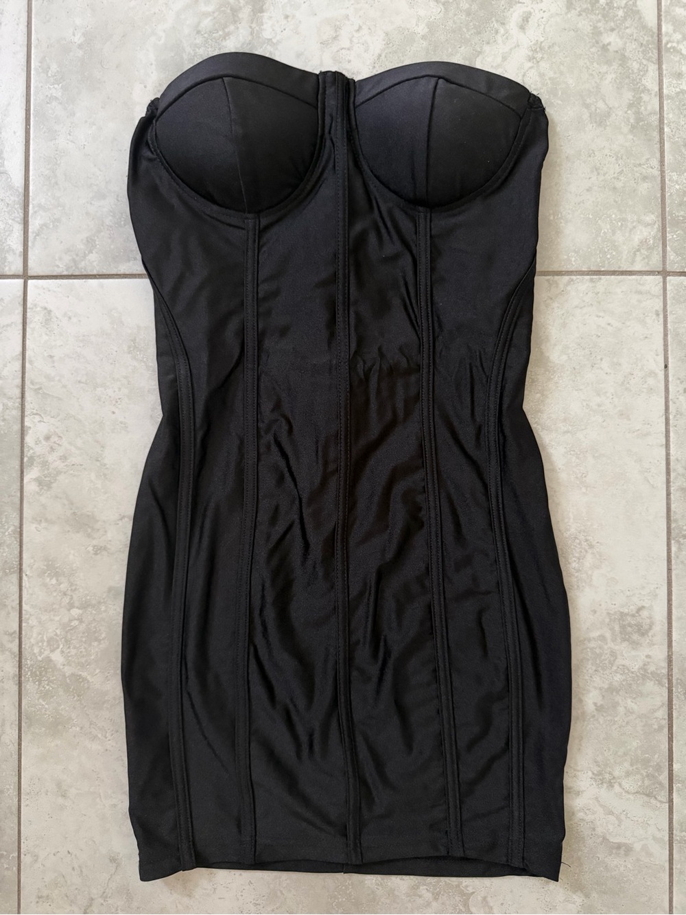 Black Strapless Cocktail Dress